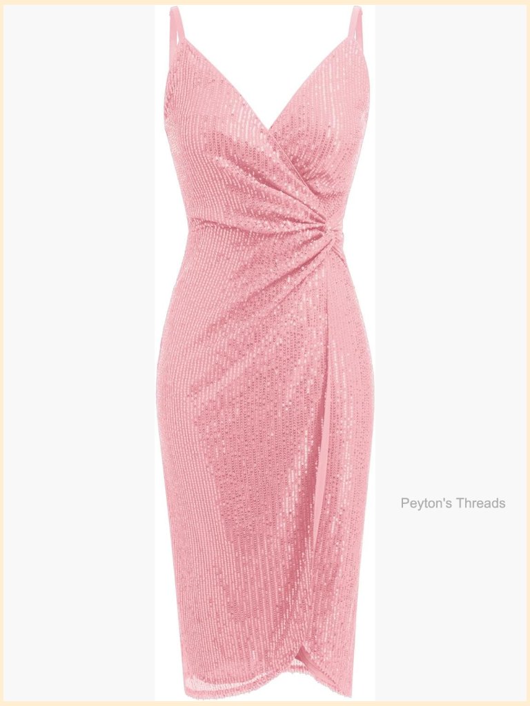 Sequins Ruched Bodycon Dress Formal Evening Party Sparkle Gown Sexy Wrap Midi
